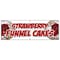 Signmission STRAWBERRY FUNNEL CAKES BANNER SIGN bakery cake cookies pastry bread baker B-72 Strawberry Funnel Cakes - alternate 1